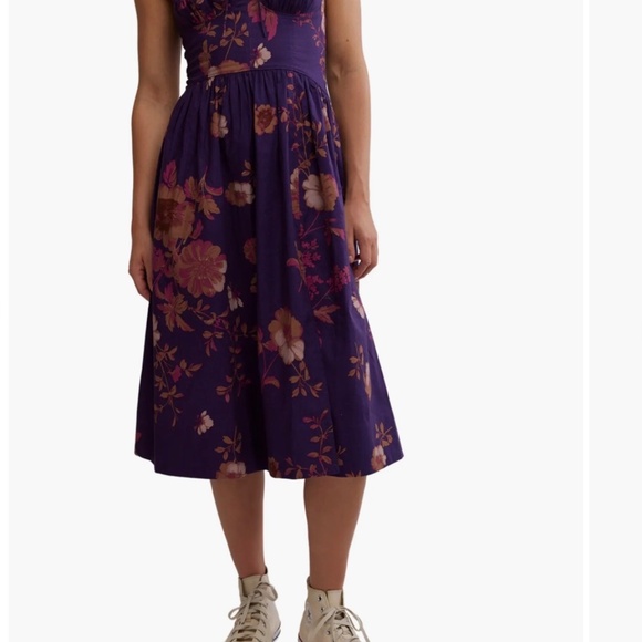 Free People Laters Baby Stretch Cotton Midi Sundress XL - Picture 2 of 3